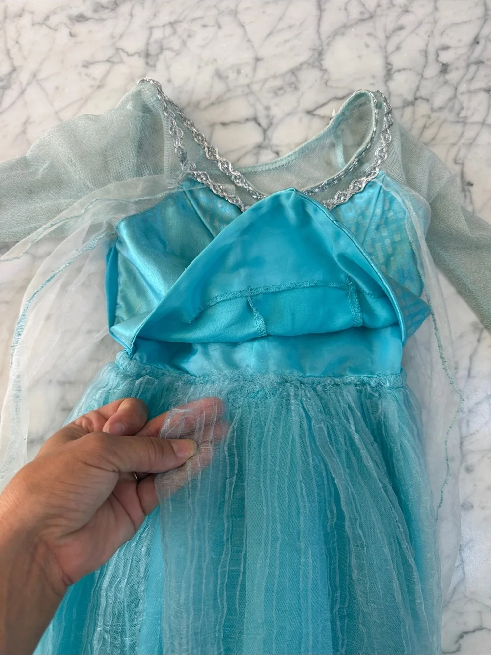Disney Store VTG Frozen Elsa Princess Tulle Costume Dress Sz 4/5T